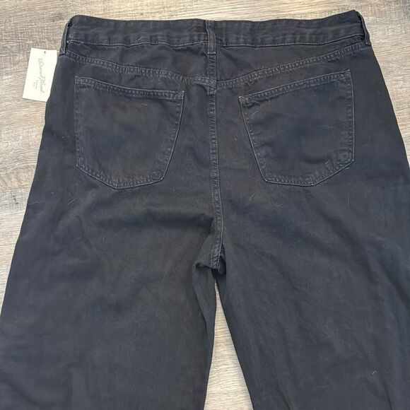Women's Black Wide-Leg Jeans Mid RISE BLACK SIZE 17 R - Picture 6 of 6
